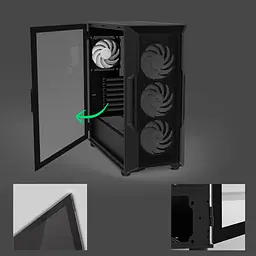 Zalman Корпус I3 Neo V2 без БР, 2xUSB3.0, 1x Type C, 4x120мм RGB, VGA 400мм, LCS ready, TG Side Panel, ATX, чорний - мініатюра 5