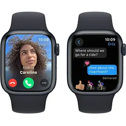 Смарт-годинник Apple Watch Series 9 GPS 41mm Midnight Aluminum Case w. Midnight Sport Band - M/L (MR8X3) - мініатюра 2
