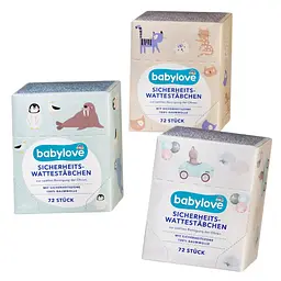 Дитячі вушні палички Babylove з обмежувачем безпеки, 72 шт