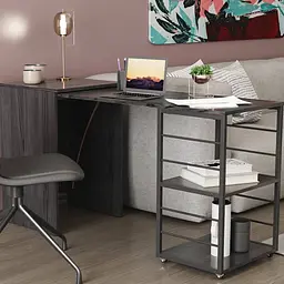 Стіл-тумба трансформер Смарт 2/2 Ferrum-decor 750x1450x600 Чорний метал ДСП Сосна Кембра 16 мм (FRD-105104)