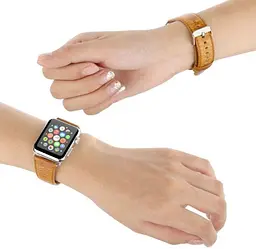 Шкіряний ремінець Primo для Apple Watch 38 мм, 40 мм, 41 мм Light Brown - мініатюра 4