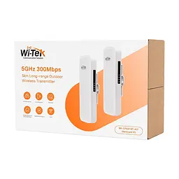 Комплект бездротового моста WiFi Wi-Tek WI-CPE513P-KIT V3 5GHz, 300Mbps, 5km, 2x100Mbps, PoE IN/PoE OUT, Cloud (73-00258) - мініатюра 6