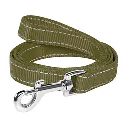 Повідець для собак Dog Extreme з нейлону подвійний Ш 25 мм Д 122 см хакі (429931) - мініатюра 2