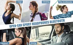 Спортивні кісткові бездротові навушники Eson X9 з активним шумоподавленням, Bluetooth 5.3, Hi-Fi звуком, HD-мікрофоном, IPX5 сині - мініатюра 13