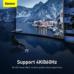 Хаб адаптер Baseus Working Station Four-Screen 16-in-1 (CAHub-HG0G) - мініатюра 9
