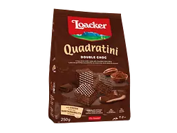 Вафлі Loacker Quadratini Double Choc 250г.