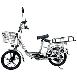 Електровелосипед Minako U18" 600W 48V 18Ah + вантажний посилений багажник сірий
