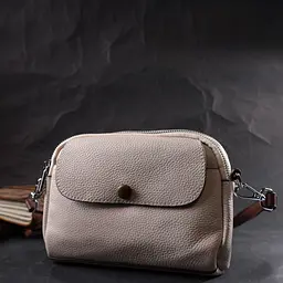 Маленька повсякденна сумка для жінок з натуральної шкіри Vintage 22323 біла