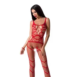 Бодістокінг Passion BS058 red, комбінезон, дуже повітряний - мініатюра 1