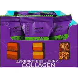 Цукерка з колагеном Verde&Pesivima Collagen Шоко-Мигдаль 15 г - мініатюра 3