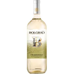 Вино Bolgrad Chardonnay, біле, сухе, 1,5 л