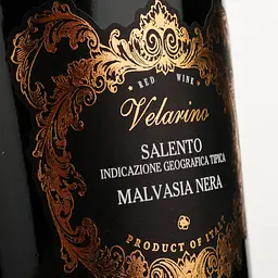 Вино Velarino Malvasia Nera Salento IGT, червоне, сухе, 14,5%, 0,75 л - мініатюра 3