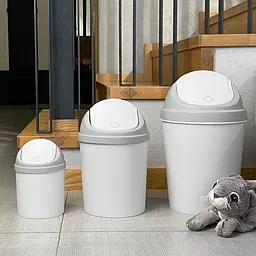 Відро для сміття MBM My Home з кришкою 1.6 л сіре (BIN-10 1.6L GRAY) - мініатюра 11