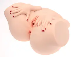 Мастурбатор-півторс Naked Factory BARBIE, вагіна + анус, 2 канали, дуже реалістичний, наскрізний - мініатюра 6