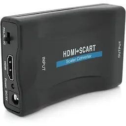 Конвертер Voltronic HDMI(тато) на SCART(мама), 5V/2A + перехідник, Black, Box, Q250