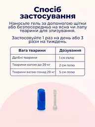 Гель для догляду Orozyme Орозим, чищення зубів ясен для тварин проти зубного каменю, нальоту ротової порожнини + щітка - мініатюра 6