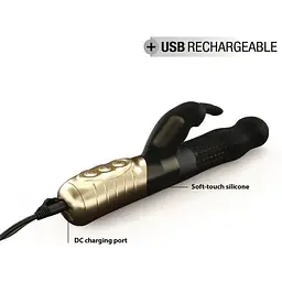 Вібратор-кролик Dorcel Baby Rabbit Gold 2.0 з перловим масажем і головкою, що обертається - мініатюра 5