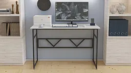 Комп'ютерний стіл Ferrum-decor Райан 75x120x60 чорний ДСП Білий 16мм (FRD-103681) - мініатюра 5