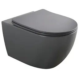 Унітаз підвісний Mixxus Premium Ellipse-0309-T1 530x360x350 мм система змиву Tornado 1.0 MP6655, Графит