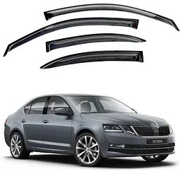 Дефлектори вікон для Skoda Octavia A7 2014-2020 на скотчі (Acrylic) AMS21413