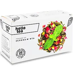 Чай трав'яний Hello Tea Зелена м'ята 20 пакетиків (4820208950107)