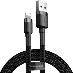 Кабель Baseus Cafule Cable USB for Lightning Gray/Black 2м (CALKLF-CG1) [73378] - мініатюра 1