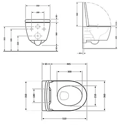 Унітаз підвісний Qtap Scorpio Ultra Quiet, з сидінням Slim Duroplast/ Soft-close/ Quick Release QT14332380AMB - мініатюра 9