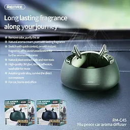 Ароматизатор для автомобіля Remax Yilu Peace Car Aroma Diffuser RM-C45 зелений - мініатюра 4