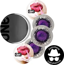 Презервативи One Flavor Waves Bubblegum фіолетові 5 шт. у кейсі (ROZ6501052000) - мініатюра 2