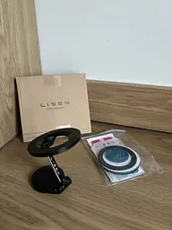 Магнітний автотримач для телефону LISEN 2E785 з підтримкою MagSafe 360° поворот на панель авто чорний (SKU-096) - мініатюра 10