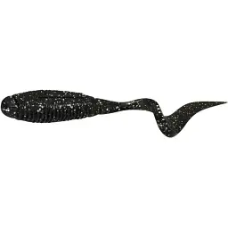 Силікон Jackall Rhythm Curly 5" HL Lame Black (5 шт/уп)