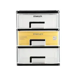 Ящик для інструментів Stanley вертикальний з 3-ма висувними відділеннями, пластмасовий, 215x151x189 мм (STST40710-1) - мініатюра 2