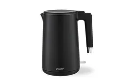 Електрочайник дисковий із подвійним корпусом об'ємом 1.7 л Maestro MR-026-BLACK  1500-1800 Вт Чорний матовий