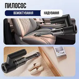 Бездротовий вакуумний пилосос 5в1 для дому, авто та вікон • Очисник вікон, міні-пилосос, насос, вакууматор і пилоудалювач - мініатюра 4