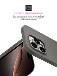 Силиконовый чехол с MagSafe для Apple iPhone 16 Pro, ICON2 MagCase, серый, противоударный, панель с мягкой подкладкой, защита всего корпуса, поддержка беспроводной зарядки, совместим с защитными стеклами и пленками, ArmorStandart (ARM81316) - мініатюра 5
