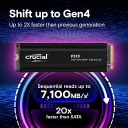 Накопичувач SSD Crucial M.2 1TB PCIe 4.0 P310 + радіатор teh0024724 - мініатюра 3