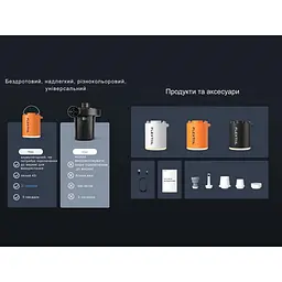 Насос-ліхтар кемпінговий Flextail Tiny Pump Х, чорний із вакуумними пакетами 2 шт. (50х70) - мініатюра 12