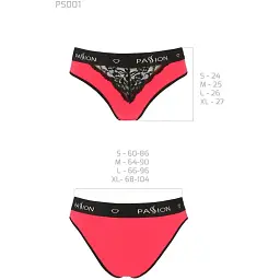 Трусики з широкою гумкою та мереживом Passion Panties ed/black L - мініатюра 5