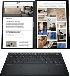 Ноутбук ASUS Zenbook DUO UX8406CA-QL214X 14 FHD OLED, Intel Ultra 7 255H, 32GB, F2TB, UMA, Win11P, Сірий (90NB14X1-M00BR0) - мініатюра 2