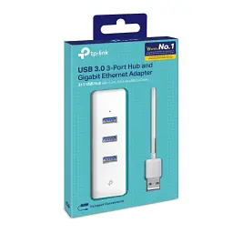 Мережевий адаптер USB TP-LINK UE330, White, 1xGLan, USB 3.0, RTL8153 - мініатюра 4