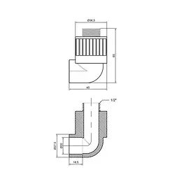 Кутник PPR Thermo Alliance 20х1/2" ЗР DSE4015