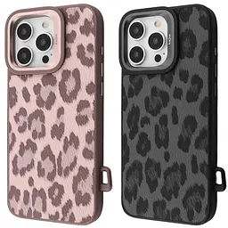 Чохол Kajsa Leopard Pattern with Magnetic Ring iPhone 16 Pro