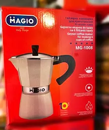 Гейзерна кавоварка MAGIO MG-1008 гейзерного типу на 6 порцій еспресо 300 мл - мініатюра 4