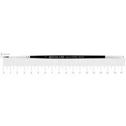 Пензель білка кругла Classic 3049R № 1 коротка ручка Kolos