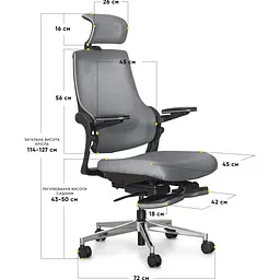Офісне крісло Mealux Y-565 KBG (Y-565 KBG) - мініатюра 3