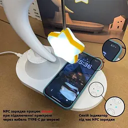 Нічник із колонкою Music Atmosphere Lamp з функцією бездротової зарядки - мініатюра 4