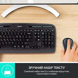 Комплект (клавіатура + миша бездротові) Logitech MK330 Wireless UA розкладка чорна (920-003989) - мініатюра 4