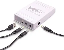 Джерело безперебійного живлення TOTO Mini DC UPS WGP103 5V-12V-12V 32.56 Wh/8800mAh White - мініатюра 6