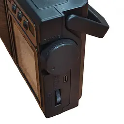 Радіоприймач із сонячною панеллю на акумуляторі чорний FM USB MicroSD Bluetooth Golon RX-BT319S - мініатюра 5