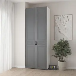 Шафа для одягу з однією штангою С-8.2 Білий/Асфальт Idea